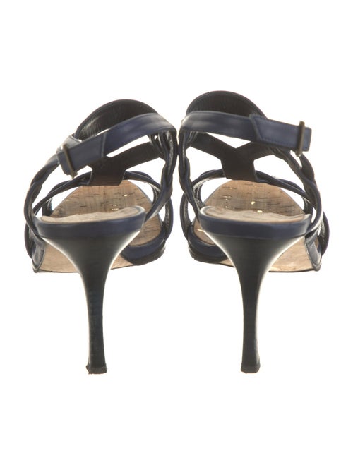 Manolo Blahnik Leather T-Strap Sandals