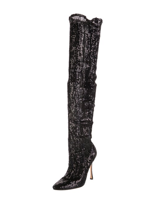 Manolo Blahnik Sequins Sequin Embellishments Boots