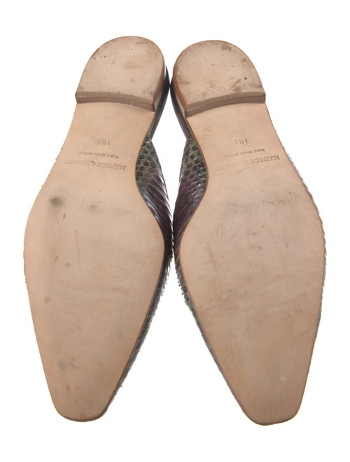 Manolo Blahnik Snakeskin Animal Print Mules