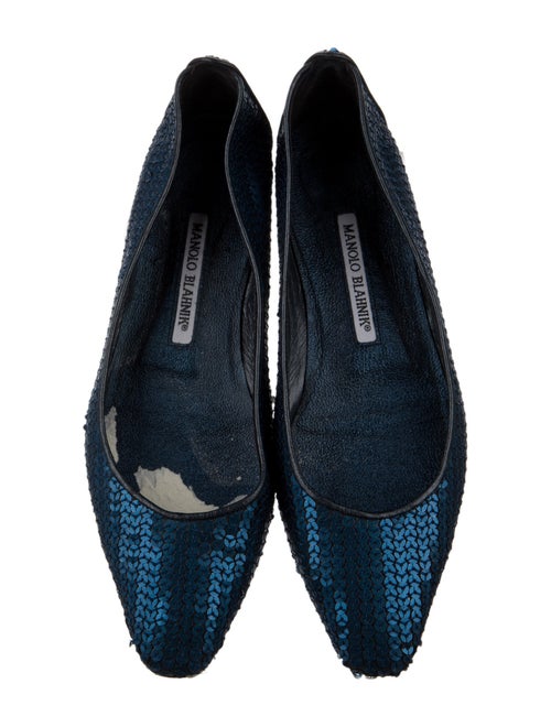 Manolo Blahnik Sequins Sequin Embellishments Flats