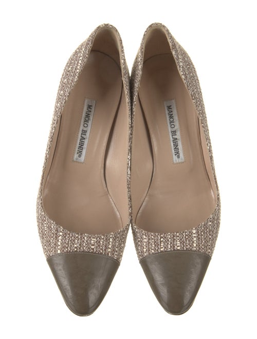 Manolo Blahnik Tweed Pattern Pumps