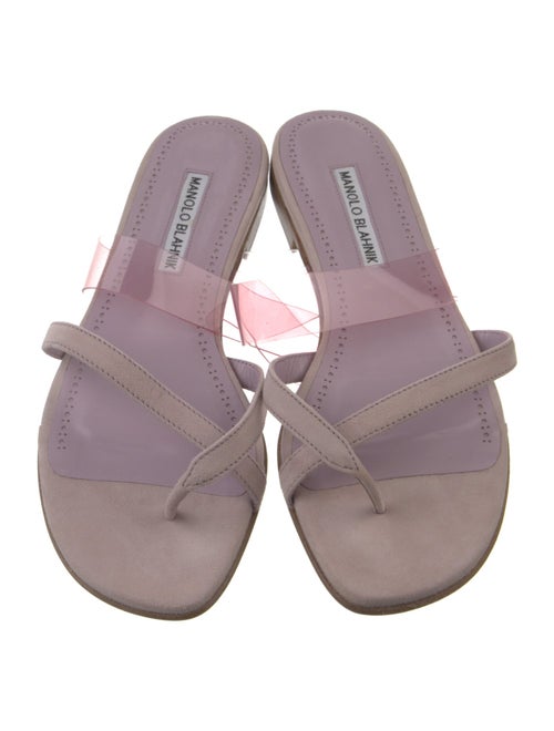 Manolo Blahnik Suede Slides