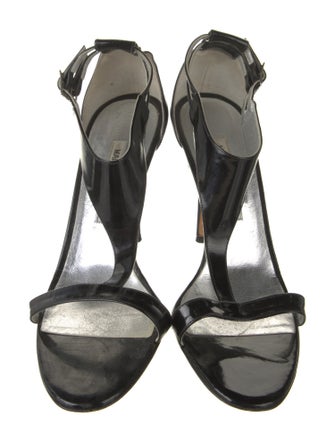 Manolo Blahnik Patent Leather T-Strap Sandals