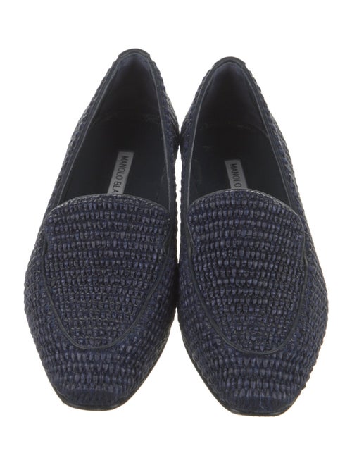 Manolo Blahnik Straw Loafers