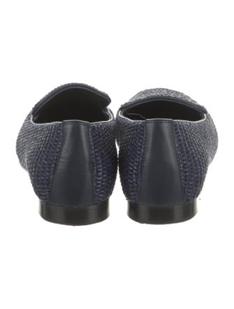 Manolo Blahnik Straw Loafers