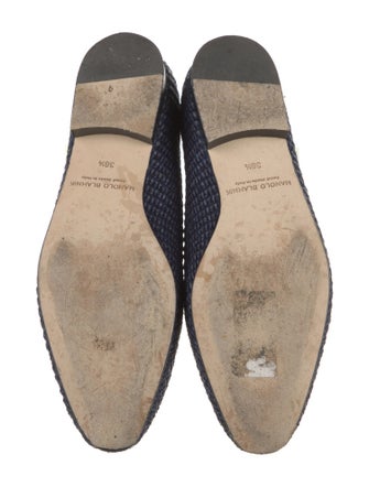 Manolo Blahnik Straw Loafers