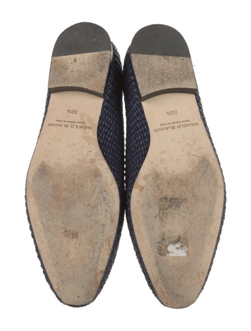Manolo Blahnik Straw Loafers