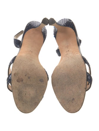 Manolo Blahnik Sequins Sequin Embellishments Slingback Sandals