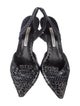 Manolo Blahnik Snakeskin Slingback Pumps
