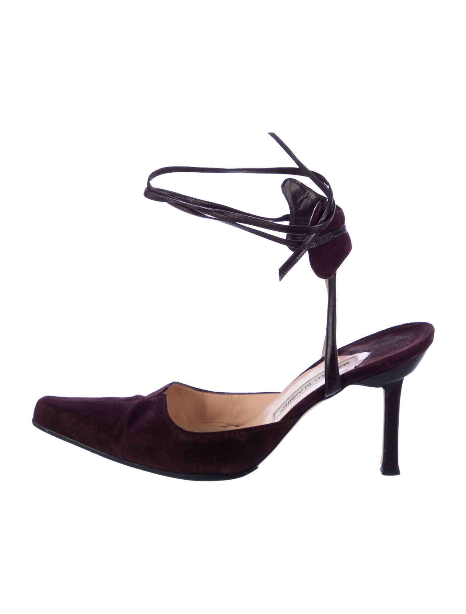 Manolo Blahnik Suede Slingback Pumps