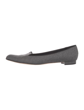 Manolo Blahnik Wool Flats