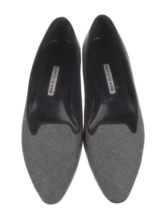 Manolo Blahnik Wool Flats