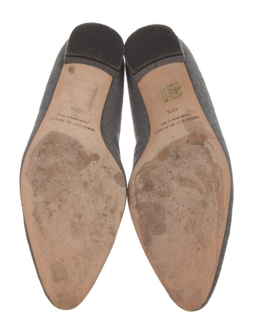 Manolo Blahnik Wool Flats