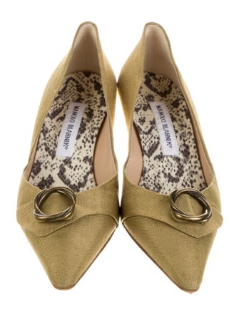 Manolo Blahnik Canvas Pumps