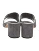 Manolo Blahnik Suede Slides