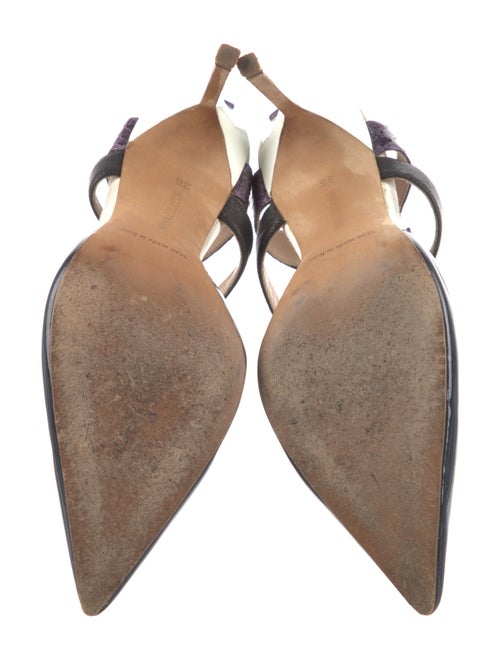 Manolo Blahnik Leather D'Orsay Pumps