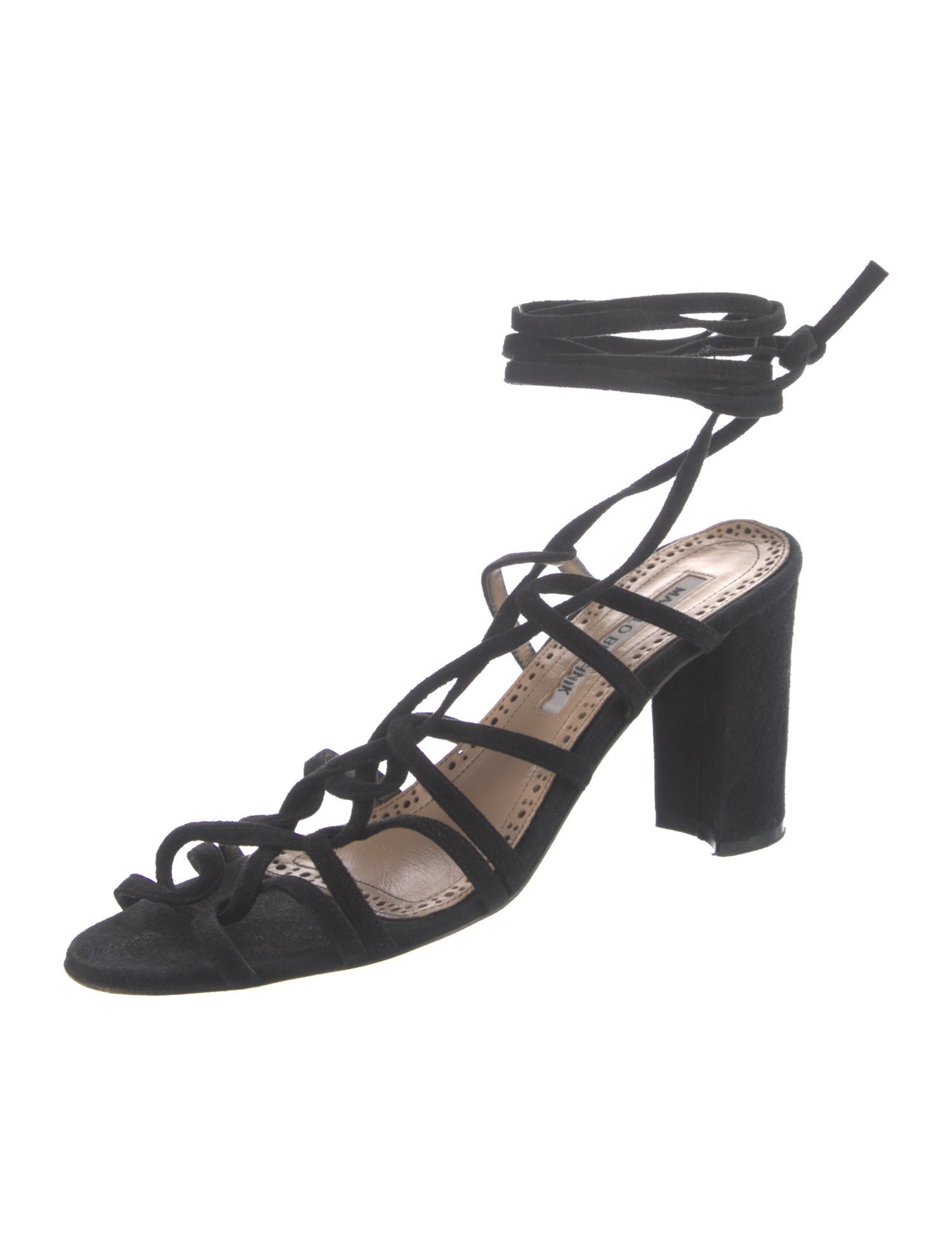 Manolo Blahnik Suede Gladiator Sandals