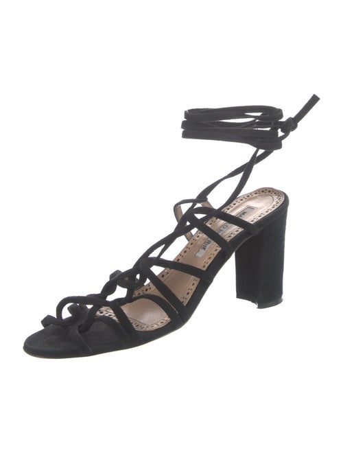 Manolo Blahnik Suede Gladiator Sandals