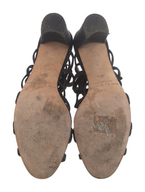 Manolo Blahnik Suede Gladiator Sandals