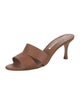 Manolo Blahnik Leather Cutout Accent Slides