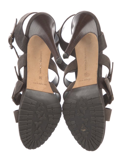 Manolo Blahnik Leather Gladiator Sandals