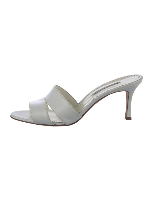 Manolo Blahnik Leather Slides