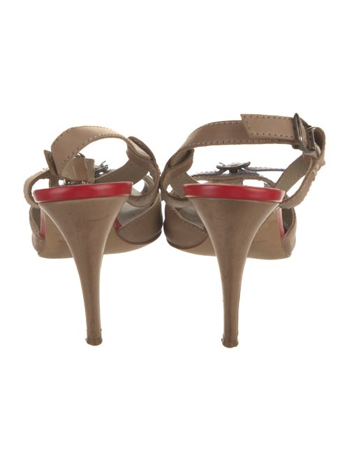 Manolo Blahnik Leather T-Strap Sandals