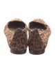 Manolo Blahnik Suede Animal Print Flats