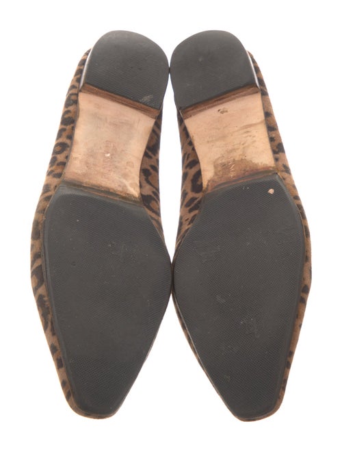 Manolo Blahnik Suede Animal Print Flats