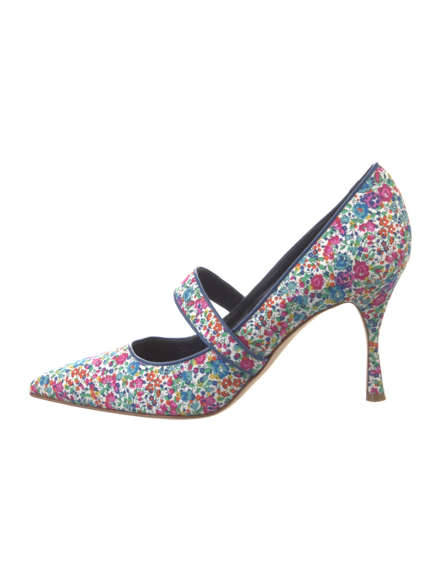 Manolo Blahnik Floral Print Pumps