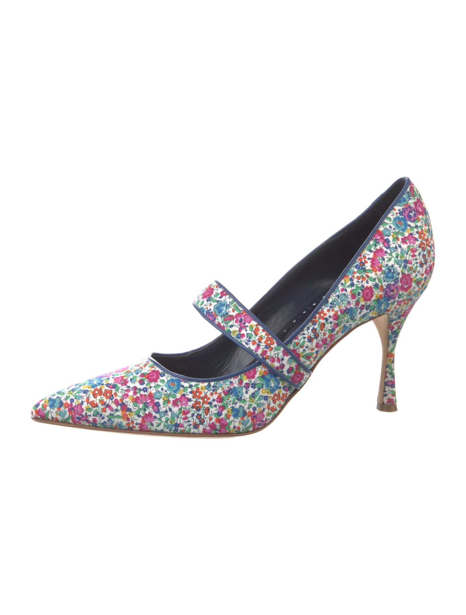 Manolo Blahnik Floral Print Pumps