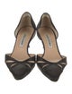 Manolo Blahnik Satin Cutout Accent D'Orsay Pumps