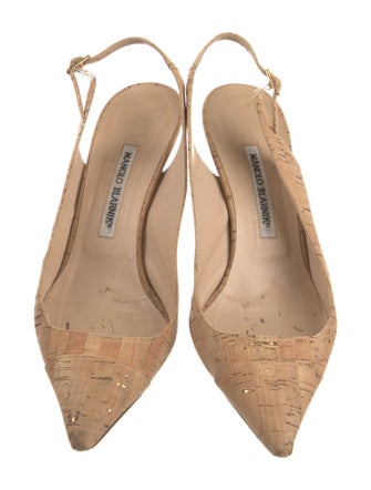 Manolo Blahnik Printed Slingback Pumps