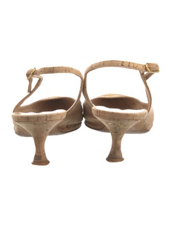 Manolo Blahnik Printed Slingback Pumps