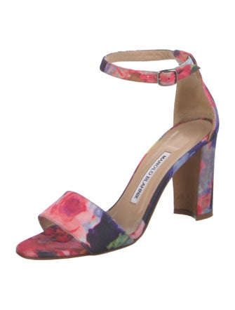 Manolo Blahnik Printed Sandals