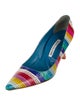Manolo Blahnik Leather Printed Pumps