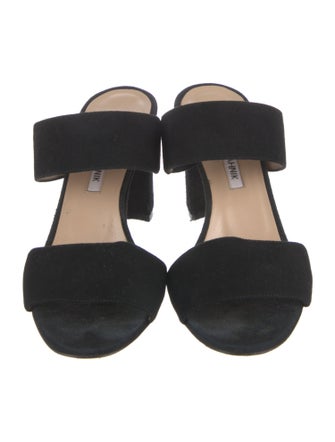 Manolo Blahnik Suede Slides