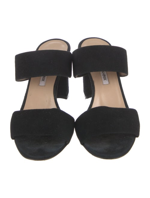 Manolo Blahnik Suede Slides