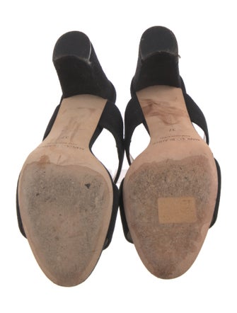 Manolo Blahnik Suede Slides