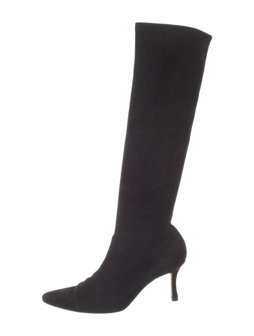 Manolo Blahnik Suede Sock Boots