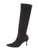 Manolo Blahnik Suede Sock Boots