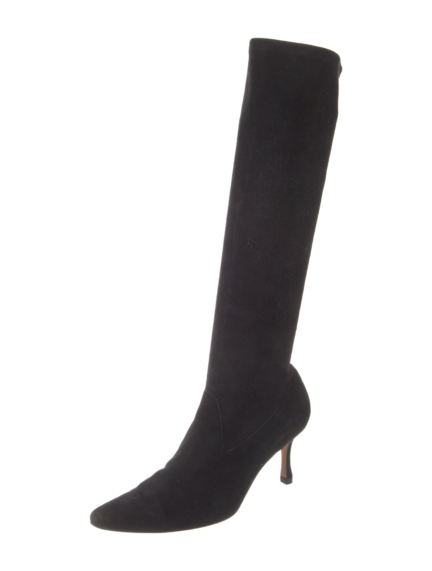 Manolo Blahnik Suede Sock Boots
