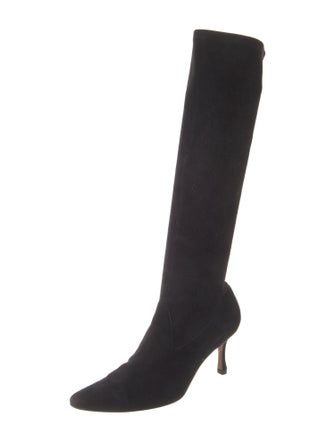 Manolo Blahnik Suede Sock Boots