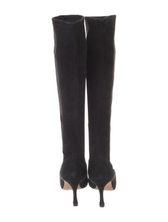 Manolo Blahnik Suede Sock Boots