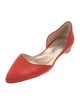 Manolo Blahnik Suede D'Orsay Flats