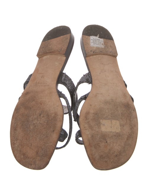 Manolo Blahnik Glitter Glitter Accents Slides