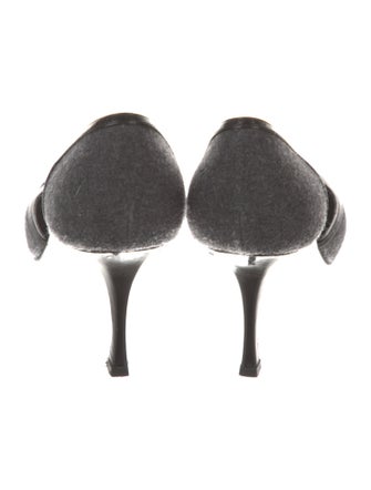 Manolo Blahnik Suede Cutout Accent D'Orsay Pumps