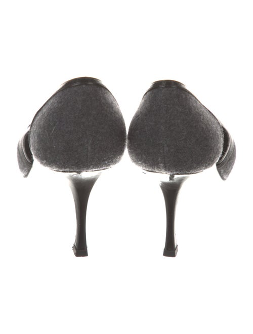 Manolo Blahnik Suede Cutout Accent D'Orsay Pumps