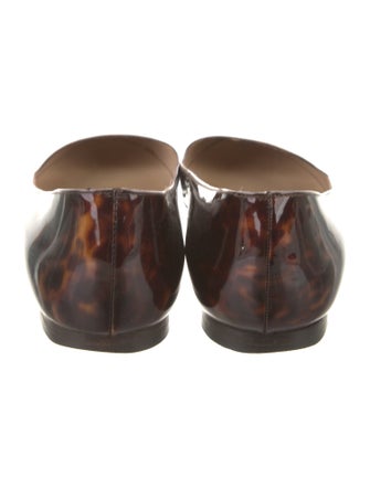 Manolo Blahnik Patent Leather Printed Flats