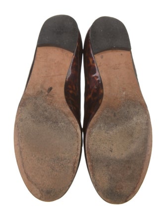 Manolo Blahnik Patent Leather Printed Flats